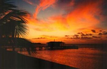 This photo features a Cayman Islands sunset.  Sign me up!